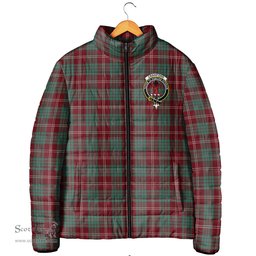 Scottish Crawford Modern Clan Crest Tartan Padded Jacket with Family Crest - Tartan Plaid Jacket ScotsTee Shop - Tartan Plaid - scotstee.com