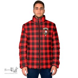 Scottish Cunningham Modern Clan Crest Tartan Padded Jacket with Family Crest - Tartan Plaid Jacket ScotsTee Shop - Tartan Plaid - scotstee.com