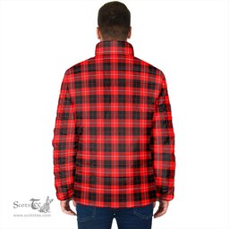Scottish Cunningham Modern Clan Crest Tartan Padded Jacket with Family Crest - Tartan Plaid Jacket ScotsTee Shop - Tartan Plaid - scotstee.com