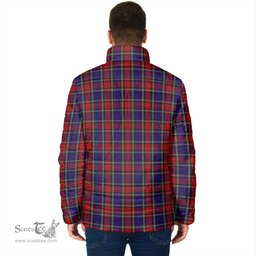 Scottish Clark Red Clan Crest Tartan Padded Jacket with Family Crest - Tartan Plaid Jacket ScotsTee Shop - Tartan Plaid - scotstee.com