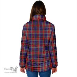 Scottish Clark Red Clan Crest Tartan Padded Jacket with Family Crest - Tartan Plaid Jacket ScotsTee Shop - Tartan Plaid - scotstee.com