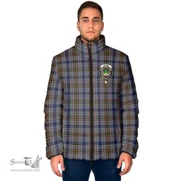 Scottish Gayre Hunting Clan Crest Tartan Padded Jacket with Family Crest - Tartan Plaid Jacket ScotsTee Shop - Tartan Plaid - scotstee.com