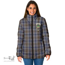 Scottish Gayre Hunting Clan Crest Tartan Padded Jacket with Family Crest - Tartan Plaid Jacket ScotsTee Shop - Tartan Plaid - scotstee.com