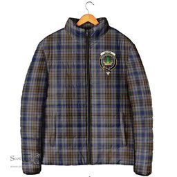 Scottish Gayre Hunting Clan Crest Tartan Padded Jacket with Family Crest - Tartan Plaid Jacket ScotsTee Shop - Tartan Plaid - scotstee.com