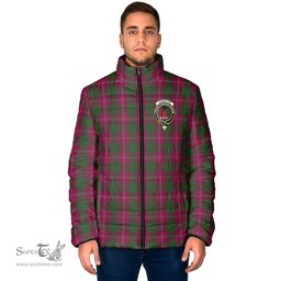 Scottish Crawford Clan Crest Tartan Padded Jacket with Family Crest - Tartan Plaid Jacket ScotsTee Shop - Tartan Plaid - scotstee.com