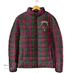 Scottish Crawford Clan Crest Tartan Padded Jacket with Family Crest - Tartan Plaid Jacket ScotsTee Shop - Tartan Plaid - scotstee.com