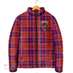 Scottish Cameron of Lochiel Modern Clan Crest Tartan Padded Jacket with Family Crest - Tartan Plaid Jacket ScotsTee Shop - Tartan Plaid - scotstee.com