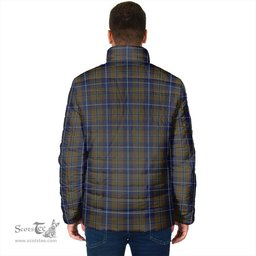 Scottish Douglas Brown Clan Crest Tartan Padded Jacket with Family Crest - Tartan Plaid Jacket ScotsTee Shop - Tartan Plaid - scotstee.com