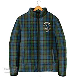 Scottish Fletcher of Dunans Clan Crest Tartan Padded Jacket with Family Crest - Tartan Plaid Jacket ScotsTee Shop - Tartan Plaid - scotstee.com