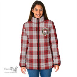Scottish Cunningham Dress Clan Crest Tartan Padded Jacket with Family Crest - Tartan Plaid Jacket ScotsTee Shop - Tartan Plaid - scotstee.com