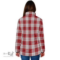 Scottish Cunningham Dress Clan Crest Tartan Padded Jacket with Family Crest - Tartan Plaid Jacket ScotsTee Shop - Tartan Plaid - scotstee.com