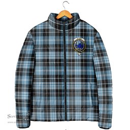 Scottish Clark (Lion) Ancient Clan Crest Tartan Padded Jacket with Family Crest - Tartan Plaid Jacket ScotsTee Shop - Tartan Plaid - scotstee.com