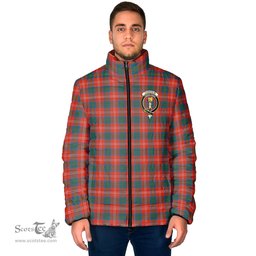 Scottish Chisholm Ancient Clan Crest Tartan Padded Jacket with Family Crest - Tartan Plaid Jacket ScotsTee Shop - Tartan Plaid - scotstee.com