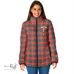 Scottish Chisholm Ancient Clan Crest Tartan Padded Jacket with Family Crest - Tartan Plaid Jacket ScotsTee Shop - Tartan Plaid - scotstee.com