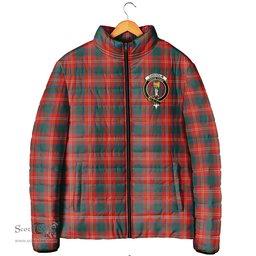 Scottish Chisholm Ancient Clan Crest Tartan Padded Jacket with Family Crest - Tartan Plaid Jacket ScotsTee Shop - Tartan Plaid - scotstee.com