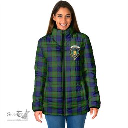 Scottish Dundas Modern Clan Crest Tartan Padded Jacket with Family Crest - Tartan Plaid Jacket ScotsTee Shop - Tartan Plaid - scotstee.com