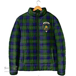 Scottish Dundas Modern Clan Crest Tartan Padded Jacket with Family Crest - Tartan Plaid Jacket ScotsTee Shop - Tartan Plaid - scotstee.com