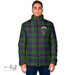 Scottish Forsyth Modern Clan Crest Tartan Padded Jacket with Family Crest - Tartan Plaid Jacket ScotsTee Shop - Tartan Plaid - scotstee.com