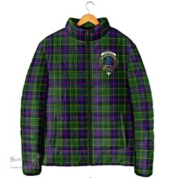 Scottish Forsyth Modern Clan Crest Tartan Padded Jacket with Family Crest - Tartan Plaid Jacket ScotsTee Shop - Tartan Plaid - scotstee.com