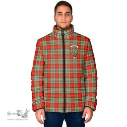 Scottish Chattan Clan Crest Tartan Padded Jacket with Family Crest - Tartan Plaid Jacket ScotsTee Shop - Tartan Plaid - scotstee.com