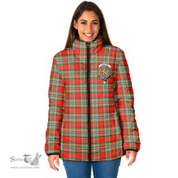 Scottish Chattan Clan Crest Tartan Padded Jacket with Family Crest - Tartan Plaid Jacket ScotsTee Shop - Tartan Plaid - scotstee.com