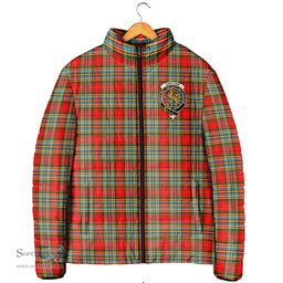 Scottish Chattan Clan Crest Tartan Padded Jacket with Family Crest - Tartan Plaid Jacket ScotsTee Shop - Tartan Plaid - scotstee.com