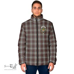 Scottish Douglas Ancient Dress Clan Crest Tartan Padded Jacket with Family Crest - Tartan Plaid Jacket ScotsTee Shop - Tartan Plaid - scotstee.com