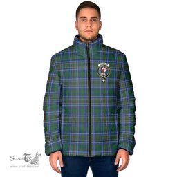 Scottish Cockburn Ancient Clan Crest Tartan Padded Jacket with Family Crest - Tartan Plaid Jacket ScotsTee Shop - Tartan Plaid - scotstee.com