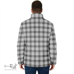 Scottish Douglas Grey Modern Clan Crest Tartan Padded Jacket with Family Crest - Tartan Plaid Jacket ScotsTee Shop - Tartan Plaid - scotstee.com