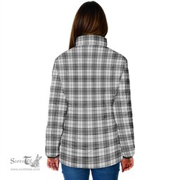 Scottish Douglas Grey Modern Clan Crest Tartan Padded Jacket with Family Crest - Tartan Plaid Jacket ScotsTee Shop - Tartan Plaid - scotstee.com