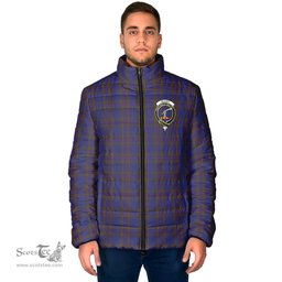 Scottish Elliot Clan Crest Tartan Padded Jacket with Family Crest - Tartan Plaid Jacket ScotsTee Shop - Tartan Plaid - scotstee.com