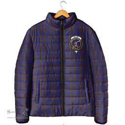 Scottish Elliot Clan Crest Tartan Padded Jacket with Family Crest - Tartan Plaid Jacket ScotsTee Shop - Tartan Plaid - scotstee.com