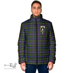 Scottish Fleming Clan Crest Tartan Padded Jacket with Family Crest - Tartan Plaid Jacket ScotsTee Shop - Tartan Plaid - scotstee.com