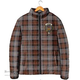 Scottish Cameron of Erracht Weathered Clan Crest Tartan Padded Jacket with Family Crest - Tartan Plaid Jacket ScotsTee Shop - Tartan Plaid - scotstee.com