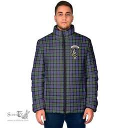 Scottish Fletcher Modern Clan Crest Tartan Padded Jacket with Family Crest - Tartan Plaid Jacket ScotsTee Shop - Tartan Plaid - scotstee.com