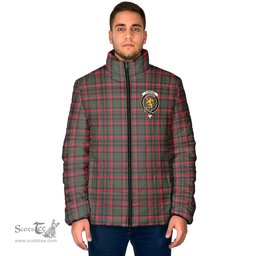 Scottish Cumming Hunting Modern Clan Crest Tartan Padded Jacket with Family Crest - Tartan Plaid Jacket ScotsTee Shop - Tartan Plaid - scotstee.com