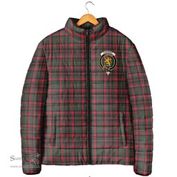 Scottish Cumming Hunting Modern Clan Crest Tartan Padded Jacket with Family Crest - Tartan Plaid Jacket ScotsTee Shop - Tartan Plaid - scotstee.com