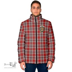 Scottish Drummond of Perth Dress Clan Crest Tartan Padded Jacket with Family Crest - Tartan Plaid Jacket ScotsTee Shop - Tartan Plaid - scotstee.com
