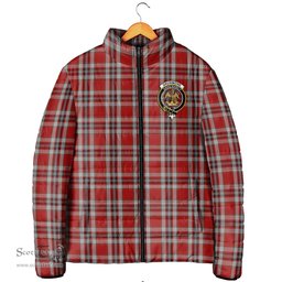 Scottish Drummond of Perth Dress Clan Crest Tartan Padded Jacket with Family Crest - Tartan Plaid Jacket ScotsTee Shop - Tartan Plaid - scotstee.com