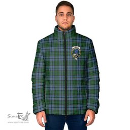 Scottish Forsyth Clan Crest Tartan Padded Jacket with Family Crest - Tartan Plaid Jacket ScotsTee Shop - Tartan Plaid - scotstee.com