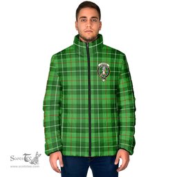 Scottish Clephan Clan Crest Tartan Padded Jacket with Family Crest - Tartan Plaid Jacket ScotsTee Shop - Tartan Plaid - scotstee.com