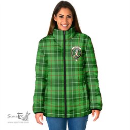 Scottish Clephan Clan Crest Tartan Padded Jacket with Family Crest - Tartan Plaid Jacket ScotsTee Shop - Tartan Plaid - scotstee.com