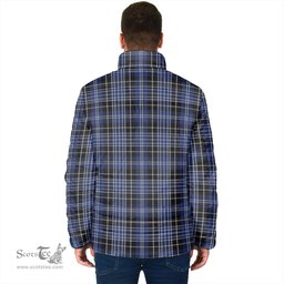 Scottish Clark Clan Crest Tartan Padded Jacket with Family Crest - Tartan Plaid Jacket ScotsTee Shop - Tartan Plaid - scotstee.com