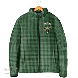 Scottish Gayre Dress Clan Crest Tartan Padded Jacket with Family Crest - Tartan Plaid Jacket ScotsTee Shop - Tartan Plaid - scotstee.com