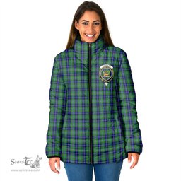 Scottish Douglas Clan Crest Tartan Padded Jacket with Family Crest - Tartan Plaid Jacket ScotsTee Shop - Tartan Plaid - scotstee.com