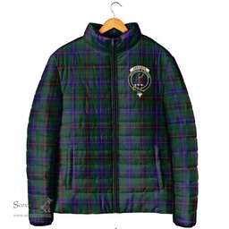 Scottish Davidson Modern Clan Crest Tartan Padded Jacket with Family Crest - Tartan Plaid Jacket ScotsTee Shop - Tartan Plaid - scotstee.com