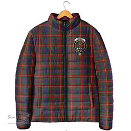 Scottish Fraser of Lovat Clan Crest Tartan Padded Jacket with Family Crest - Tartan Plaid Jacket ScotsTee Shop - Tartan Plaid - scotstee.com