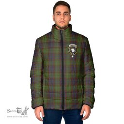 Scottish Cunningham Hunting Modern Clan Crest Tartan Padded Jacket with Family Crest - Tartan Plaid Jacket ScotsTee Shop - Tartan Plaid - scotstee.com