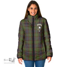 Scottish Cunningham Hunting Modern Clan Crest Tartan Padded Jacket with Family Crest - Tartan Plaid Jacket ScotsTee Shop - Tartan Plaid - scotstee.com
