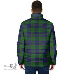 Scottish Lockhart Modern Clan Crest Tartan Padded Jacket with Family Crest - Tartan Plaid Jacket ScotsTee Shop - Tartan Plaid - scotstee.com